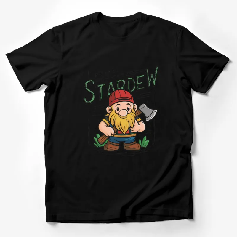 Dwarf Stardew Cartoon Graphic T-Shirt, Cute Fantasy Dwarf Character Shirt, Unisex Tee, Casual Geek Apparel Gift Male T-Shirt