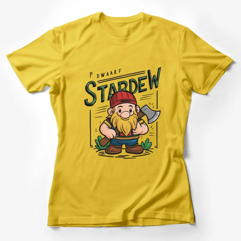 Dwarf Stardew Cartoon Graphic T-Shirt, Cute Fantasy Dwarf Character Shirt, Unisex Tee, Casual Geek Apparel Gift Female T-Shirt