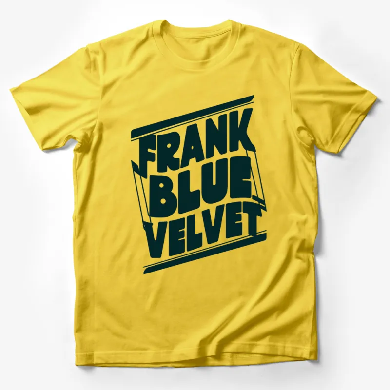 Frank Blue Velvet Graphic Tee, Bold Typography, Men's Fashion T-Shirt, Urban Street Style, Casual Wear Male T-Shirt