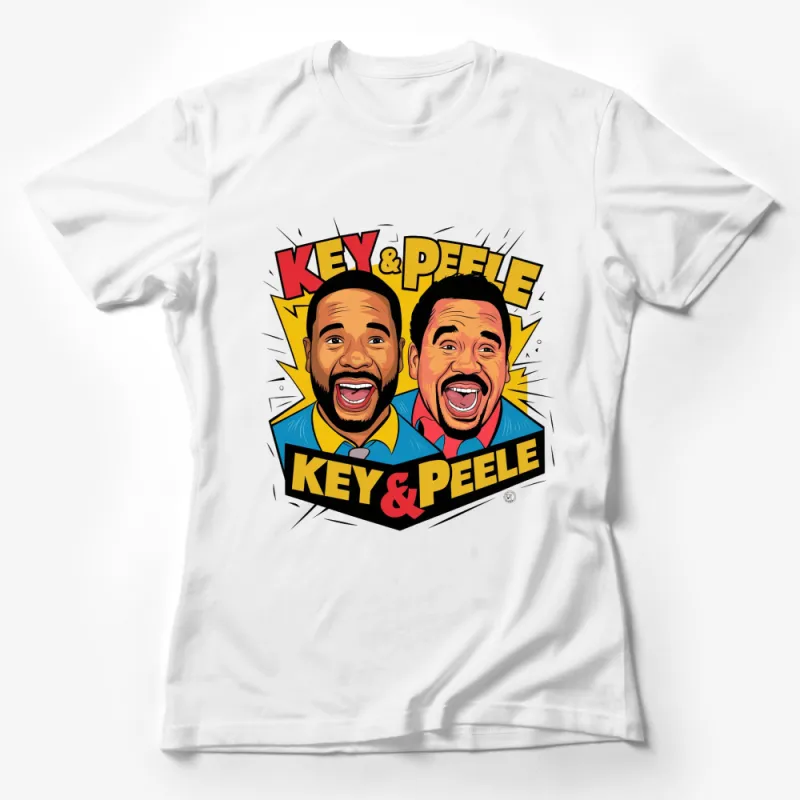 Key and Peele TV Show Fan Art T-Shirt, Classic Comedy Duo Graphic Tee, Unique Unisex Gift Tee Female T-Shirt