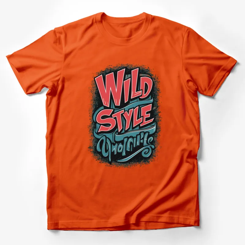 Wild Style Graffiti T-Shirt, Retro Urban Art Tee, White Colorful Street Style Fashion Top Male T-Shirt