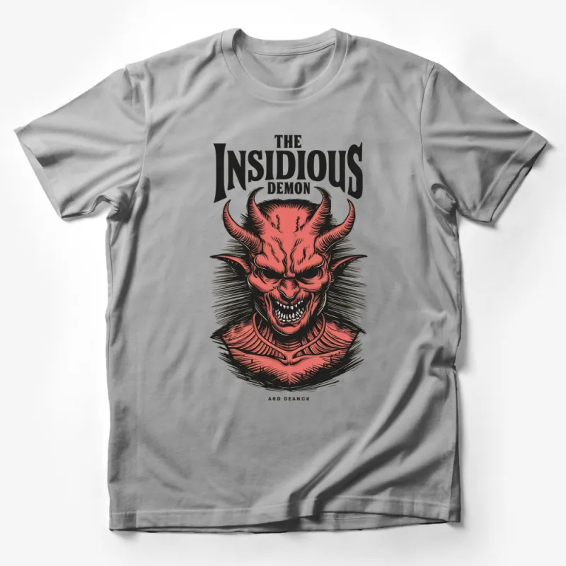 Insidious Demon Graphic T-Shirt, Bold Red and Black Demon Design, Unisex Fit Male T-Shirt