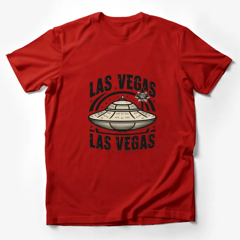 Las Vegas Flying Saucer UFO Alien Themed Retro Graphic T-Shirt Male T-Shirt