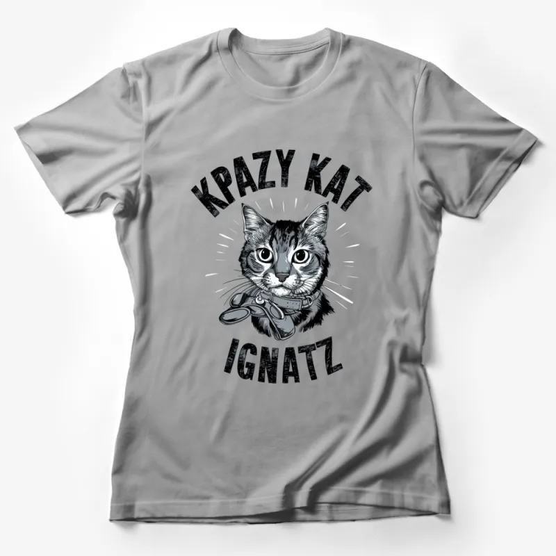 Krazy Kat Ignatz Vintage Comic T-Shirt, Classic Cartoon Cat and Mouse, Unisex Graphic Tee Female T-Shirt