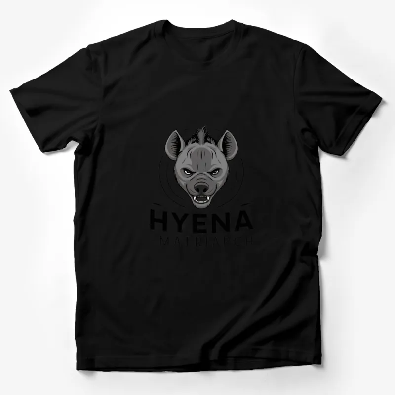 Hyena Matriarch Graphic T-Shirt, Cool Animal Face Tee, Wildlife Lover Unisex Shirt, Bold Gray Design Top Male T-Shirt