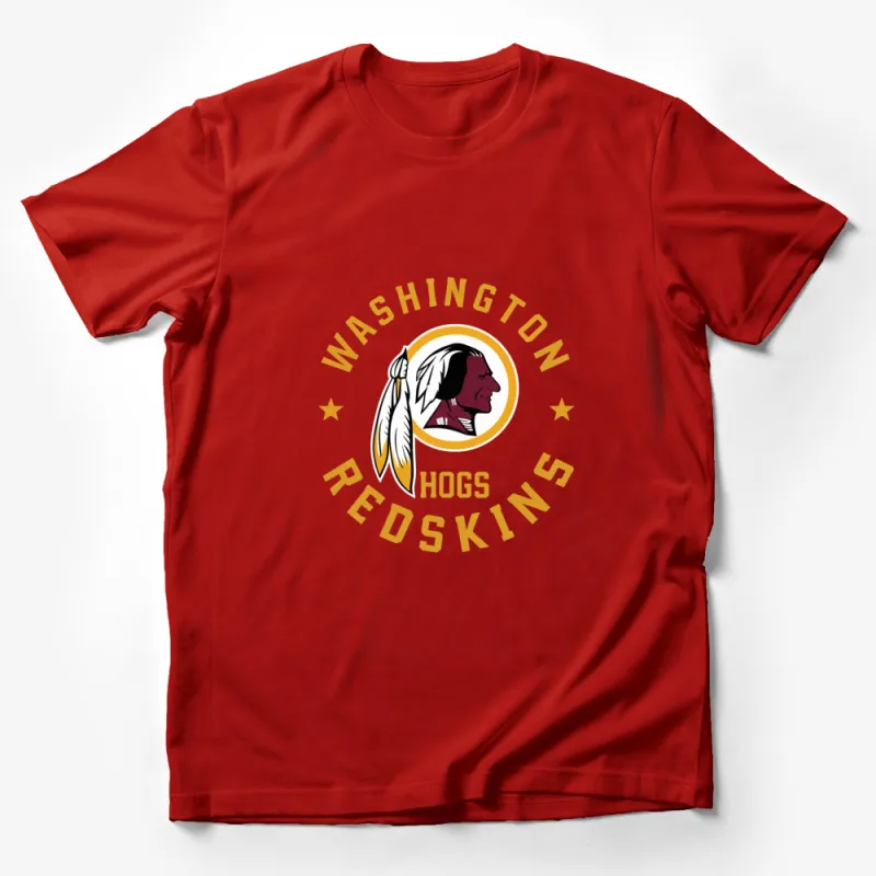 Vintage Washington Red Hogs T-Shirt, Retro Sports Logo Tee, Unisex Football Fan Apparel Male T-Shirt