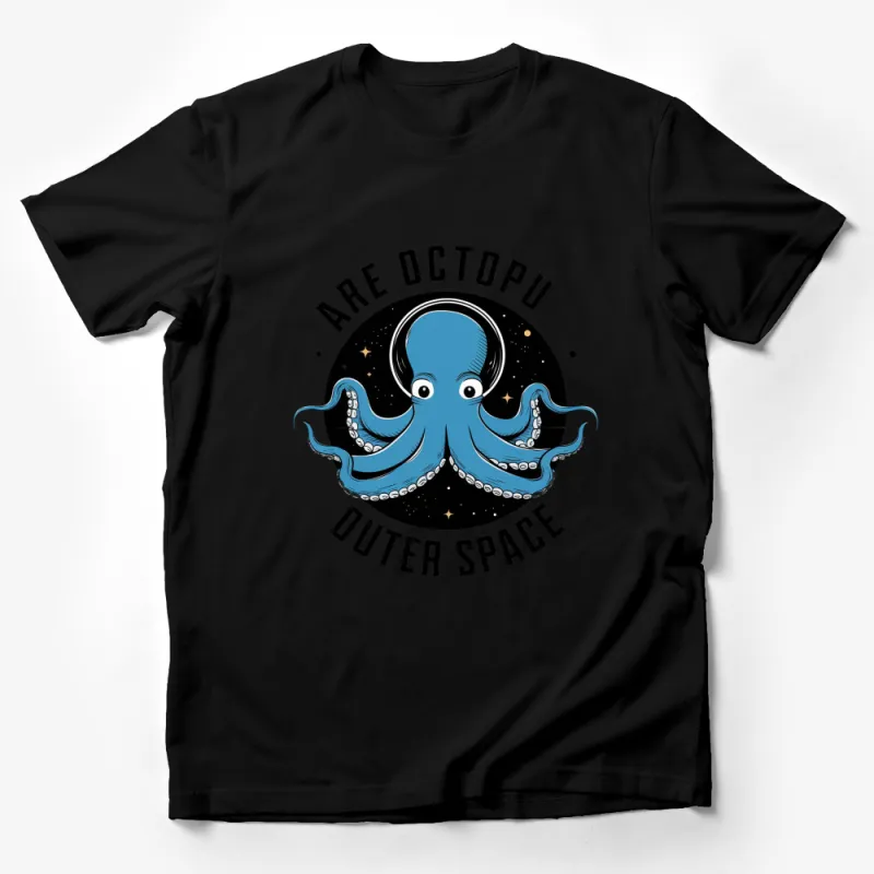 Outer Space Octopus T-Shirt, Nautical Deep Sea Creature Graphic Tee, Unique Cosmic Ocean Animal Design Unisex Shirt Male T-Shirt