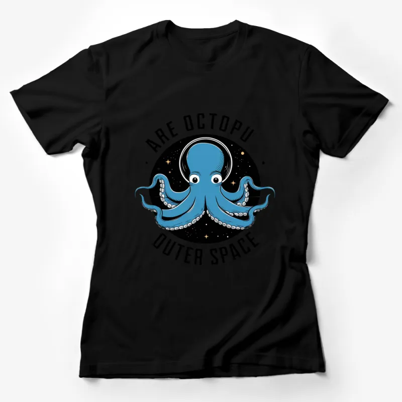 Outer Space Octopus T-Shirt, Nautical Deep Sea Creature Graphic Tee, Unique Cosmic Ocean Animal Design Unisex Shirt Female T-Shirt