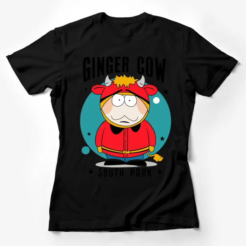 South Park Ginger Cow Cartoon Red Jacket Graphic T-Shirt, Funny Adult Unisex Tee Female T-Shirt