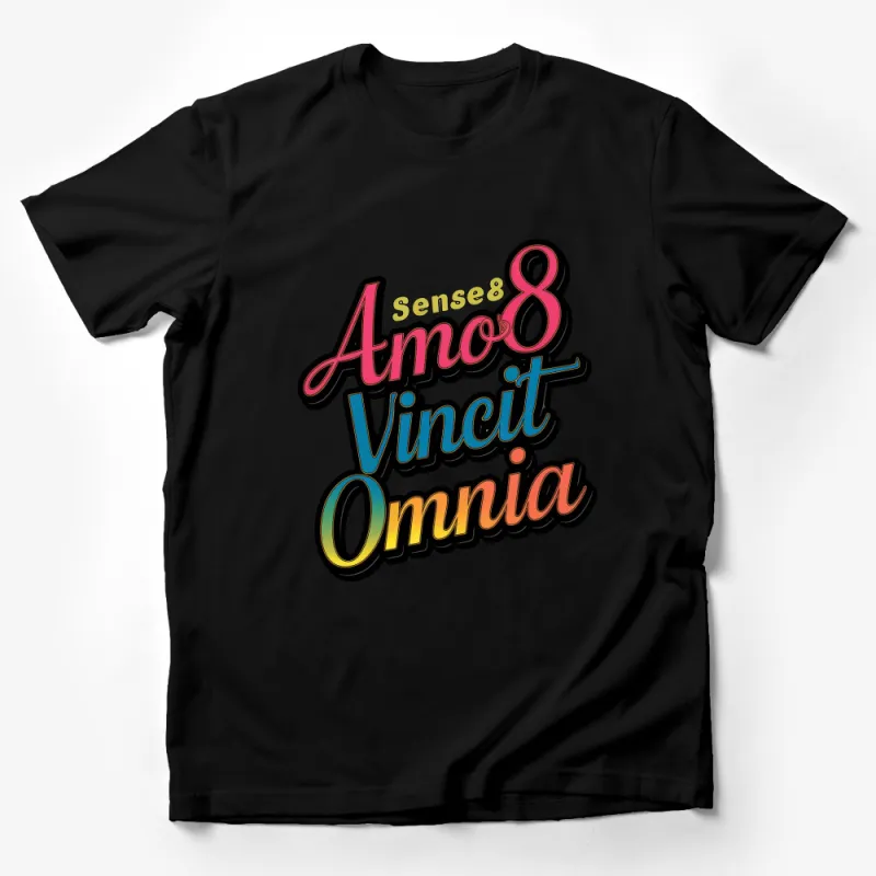 Sense8 Amor Vincit Omnia T-Shirt, Colorful Graphic Tee, Fan Merchandise Apparel Male T-Shirt