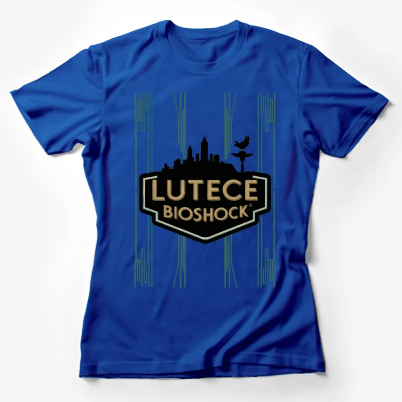 Bioshock Lutece Twins Art Deco T-Shirt, Retro Video Game Apparel, Unique Gaming Gift Female T-Shirt