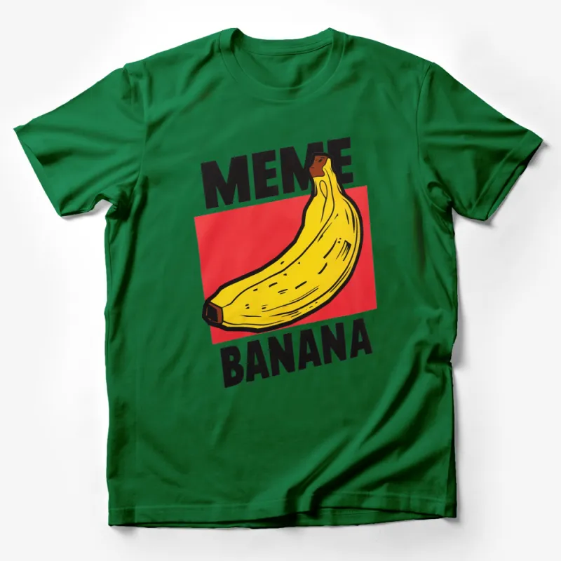 Funny Meme Banana T-Shirt, Bold Graphic Yellow and Red Tee, Unique Unisex Fruit Design Top, Casual Wear Male T-Shirt