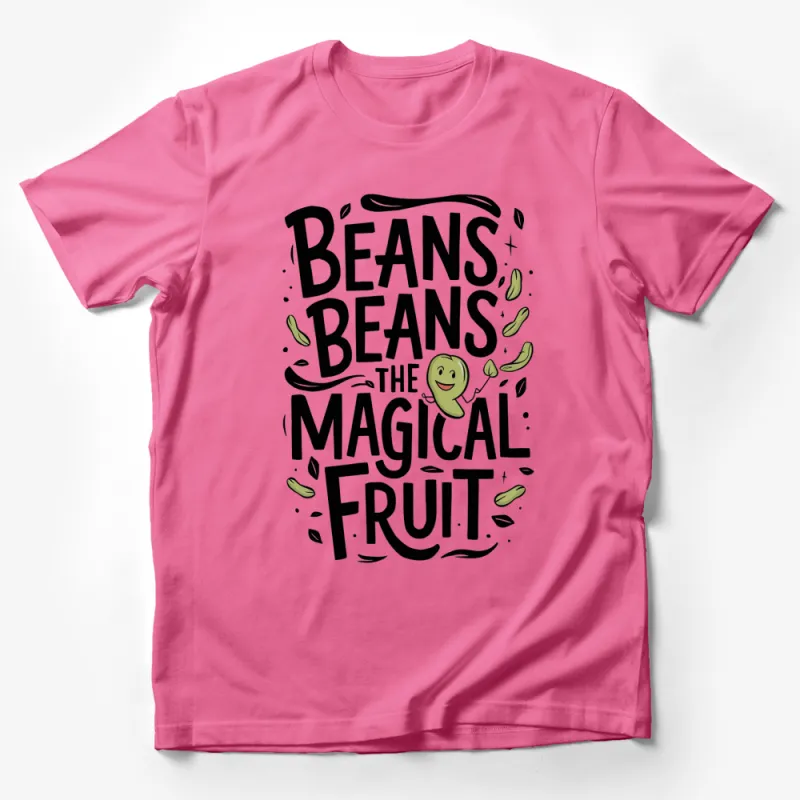 Funny Beans the Magical Fruit Graphic T-Shirt, Cute Green Bean Cartoon, Casual T-Shirt, Unisex Tee for All Ages Male T-Shirt