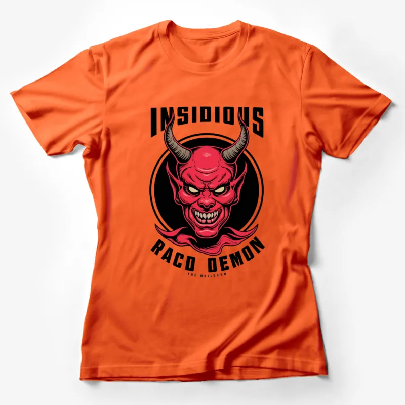 Insidious Red Demon Race Team Graphic T-Shirt, Bold Devil Design Tee, Unisex Casual Wear Female T-Shirt