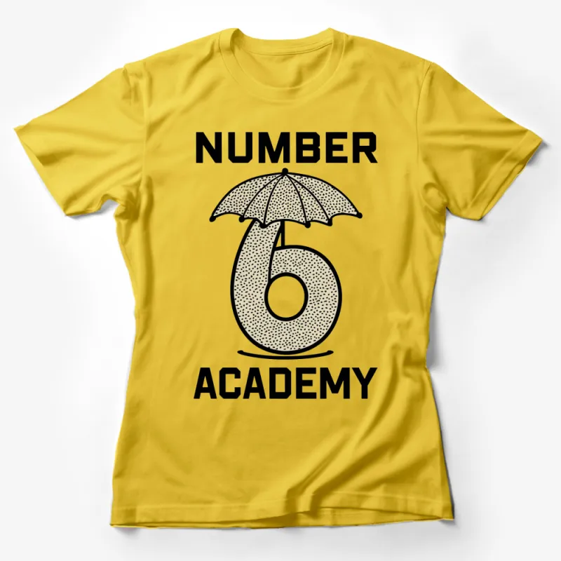 Number 6 Academy Graphic T-Shirt, Unisex Adult Kids Fashion, Casual Black and White Top Female T-Shirt