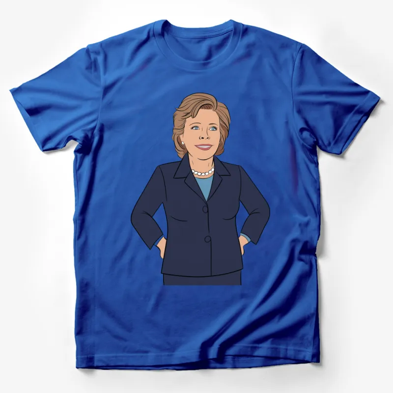 Stylish Female Leader Cartoon Graphic T-Shirt, Inspirational Women, Casual Wear, Unique Design Male T-Shirt