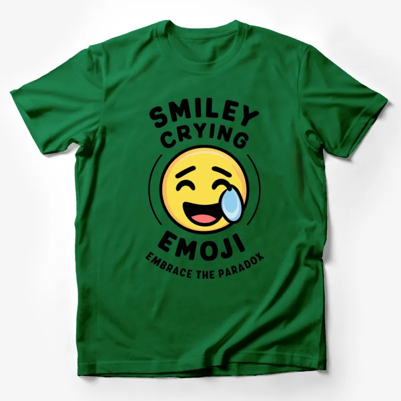 Smiley Crying Emoji T-Shirt, Embrace The Paradox, Funny Emotional Tee, Unisex Graphic Shirt, Unique Emoji Apparel, Gift Idea Male T-Shirt