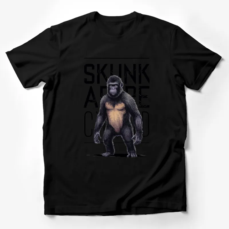 Skunk Ape Cryptid Graphic T-Shirt, Mythical Creature Tee, Unique Bigfoot Design, Men's and Women's Sizes Male T-Shirt