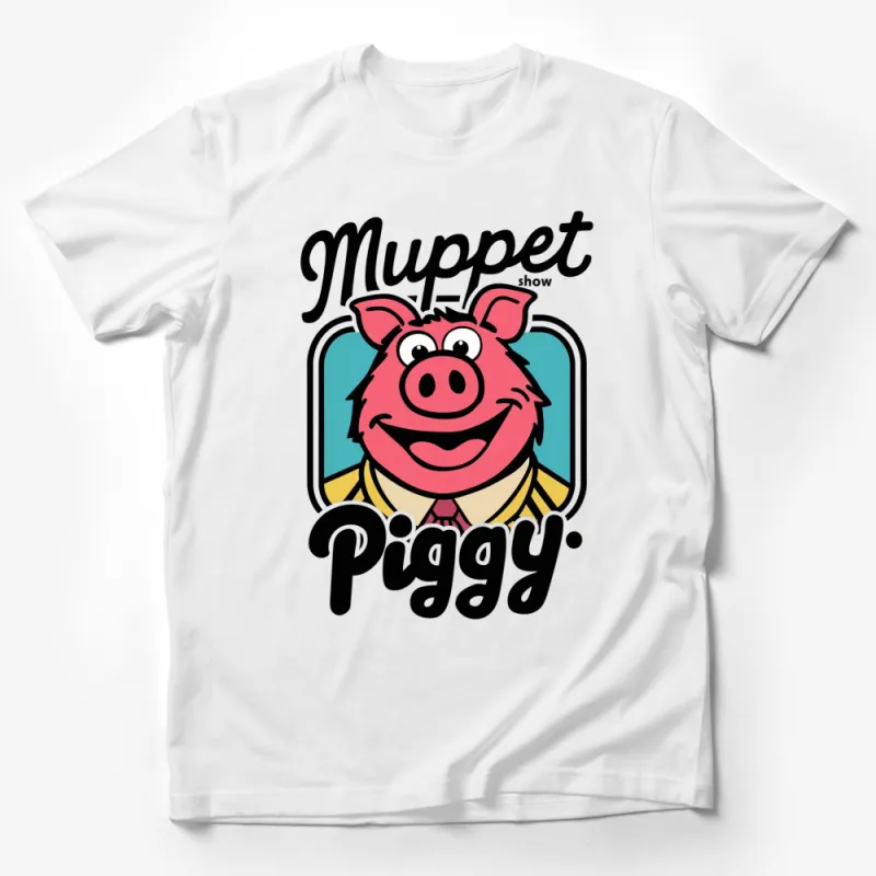 Miss Piggy Muppet Show Graphic Tee, Vintage Cartoon Character T-Shirt, Bold Pop Culture Apparel Male T-Shirt