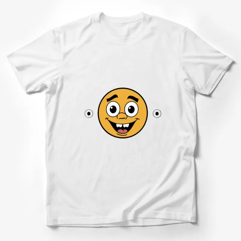 Smiley Face T-Shirt, Happy Yellow Emoji Graphic Tee, Unisex Party and Casual Wear, Trendy and Comfortable Shirt for All Male T-Shirt