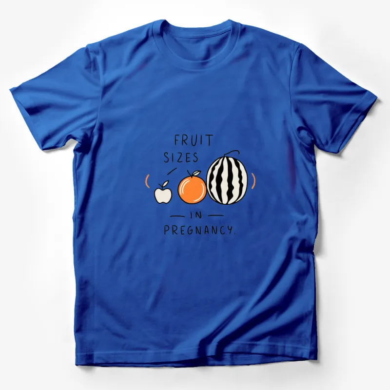 Funny Pregnancy T-Shirt, Fruit Sizes in Pregnancy, Cute Maternity Tee, Mom To Be Gift Male T-Shirt