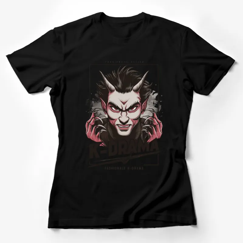 K-Drama Inspired Devil Graphic T-Shirt, Unisex Fashion Chic Design Tee, Unique Korean Drama Fan Apparel Female T-Shirt