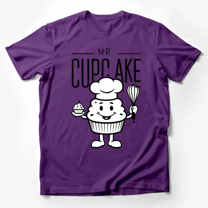 Mr. Cupcake Graphic T-Shirt, Cute Cartoon Baker Tee, Chef Cupcake Lover Gift, Fun Pastry Cook Shirt, Unisex T-Shirt Male T-Shirt