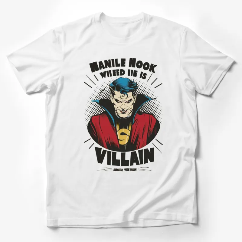 Vintage Comic Villain T-Shirt, Retro Superhero Parody Tee, Unique Graphic Design Shirt Male T-Shirt