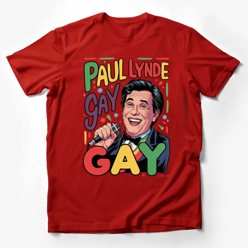 Paul Lynde Inspired Retro Pop Art T-Shirt, Colorful Vintage Style Comic Graphic Tee Male T-Shirt