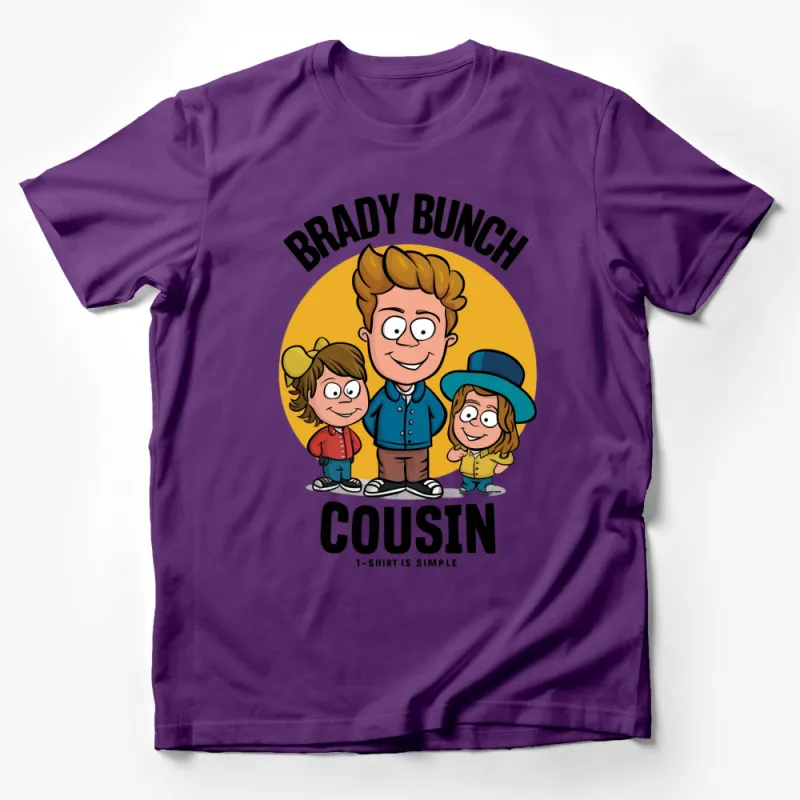 Brady Bunch Cousin Fan Art T-Shirt, Classic TV Show Graphic Tee, Retro Family Cartoon Style Shirt Male T-Shirt