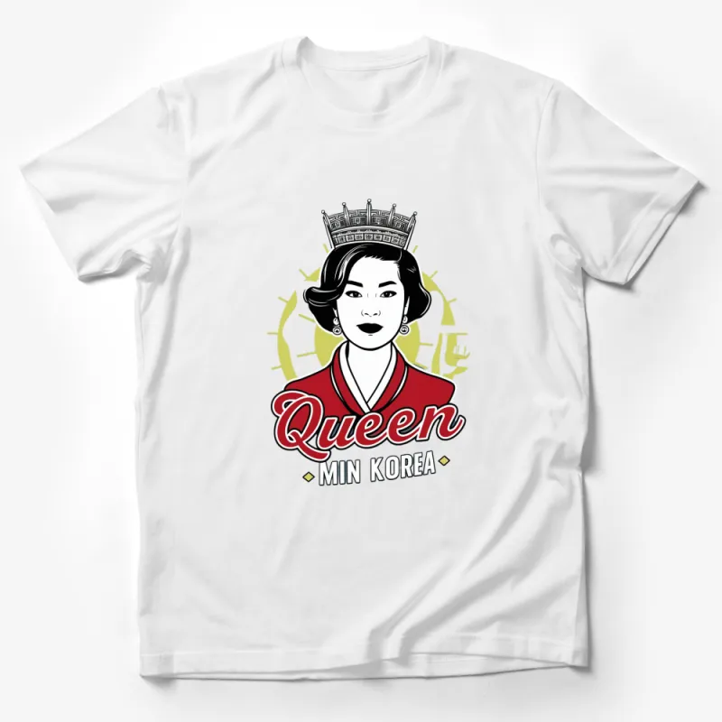 Queen Min Korea Retro Style T-Shirt for Women - Vintage Inspired Graphic Tee, Feminist Fashion, Korean Heritage Apparel Male T-Shirt