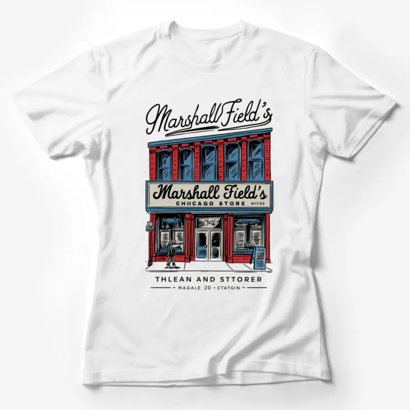 Vintage Marshall Field's Chicago Store T-Shirt, Classic Urban Shop Graphic Tee, 1920s Style Female T-Shirt