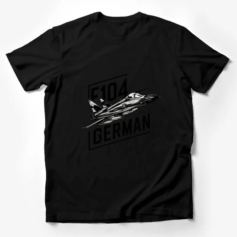 Vintage German F104 Jet Fighter Graphic T-Shirt, Military Aircraft Enthusiast Tee, Retro Aviation Apparel Male T-Shirt