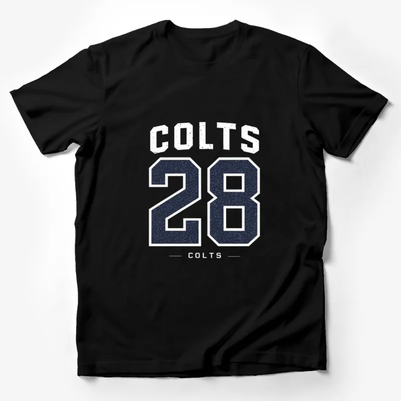 Colts 28 Sports Jersey T-Shirt, Athletic Blue and White Tee, Unisex Sports Fan Apparel, Casual Game Day Shirt Male T-Shirt