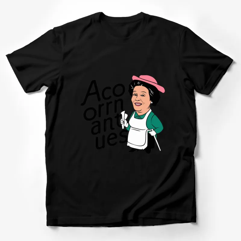 Fun Cartoon Chef Graphic T-Shirt, Acorn Antiques Inspired, Quirky Kitchen Tee, Unique Gift for TV Show Fans Male T-Shirt