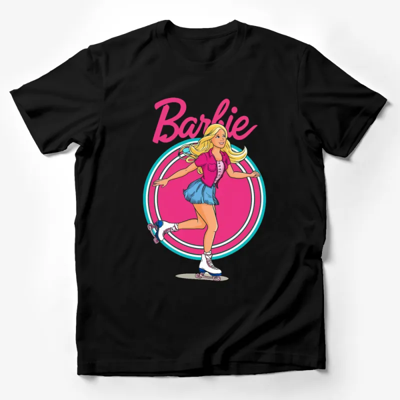 Vintage Barbie T-Shirt, Retro 90s Roller Skating Graphic Tee, Fun Girly Top, Casual Wear Male T-Shirt