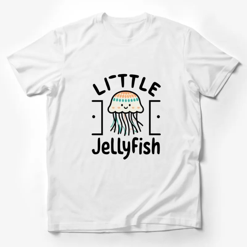 Cute Little Jellyfish T-Shirt, Fun Ocean Animal Graphic Tee, Kids and Adults Male T-Shirt