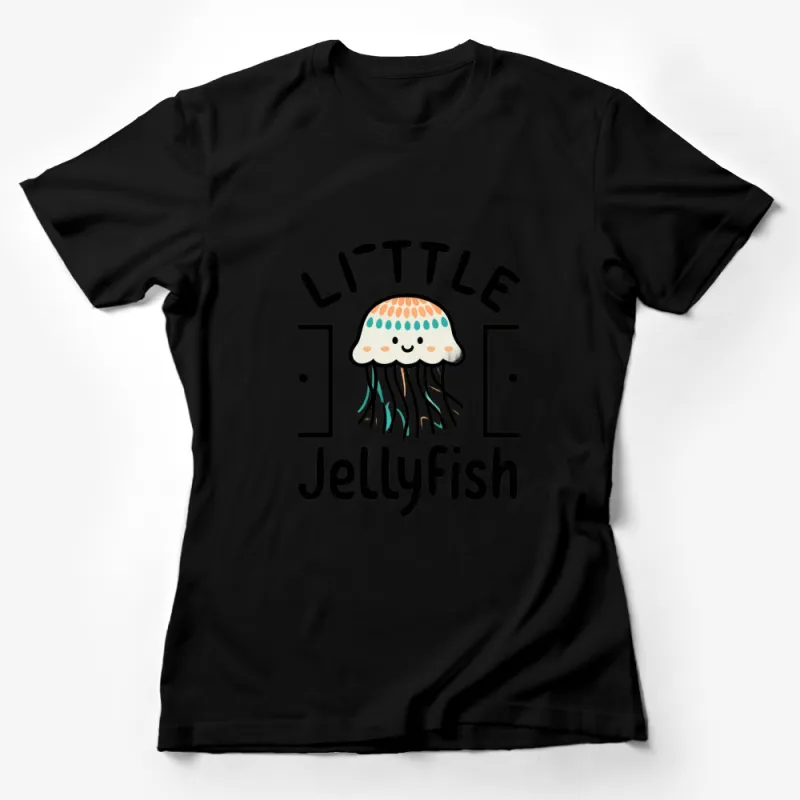 Cute Little Jellyfish T-Shirt, Fun Ocean Animal Graphic Tee, Kids and Adults Female T-Shirt