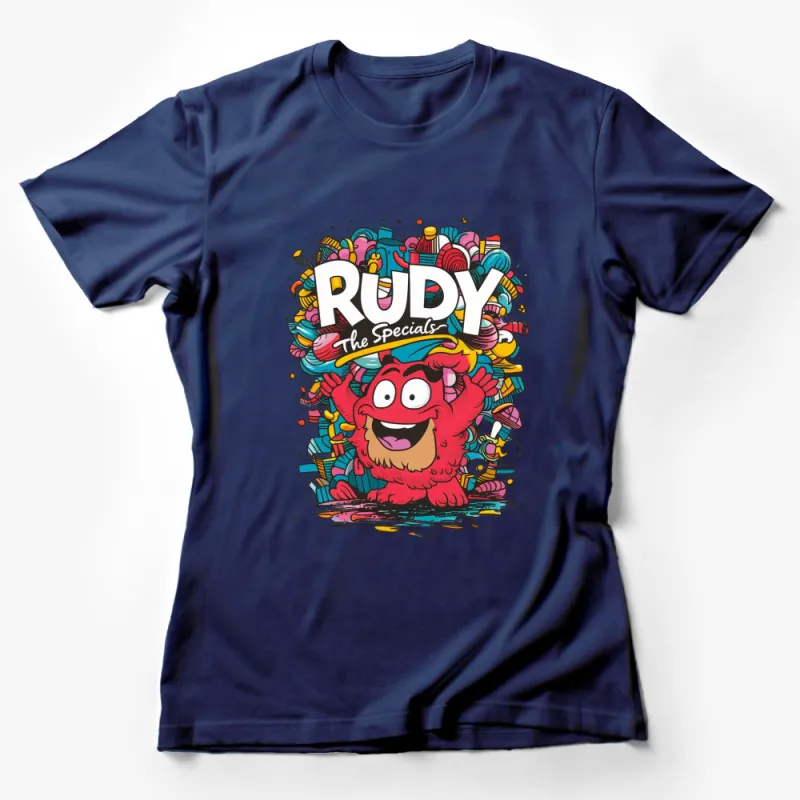 Colorful Rudy The Specials Cartoon Character T-Shirt, Unique Graphic Tee, Unisex Female T-Shirt