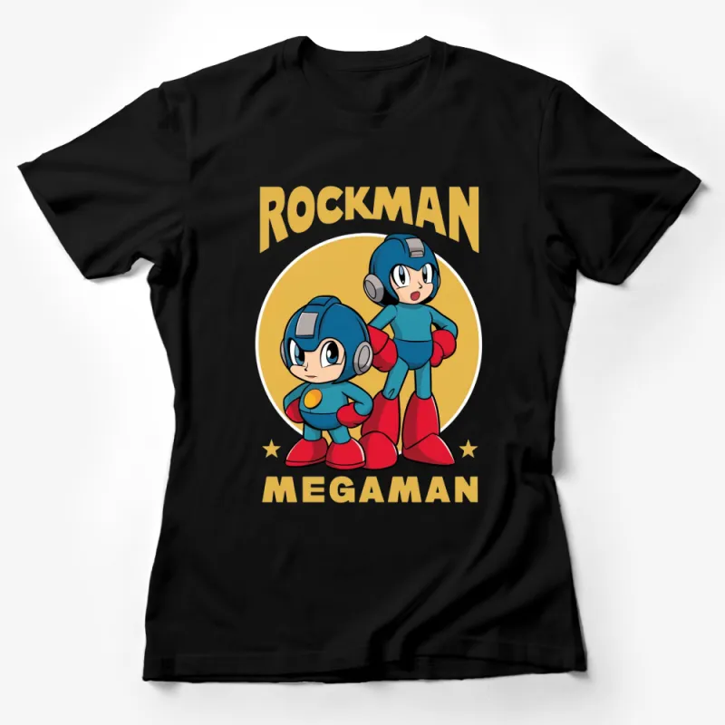 Rockman Mega Man Classic Video Game Character T-Shirt, Retro Gaming Tee, Unisex Graphic Shirt Female T-Shirt