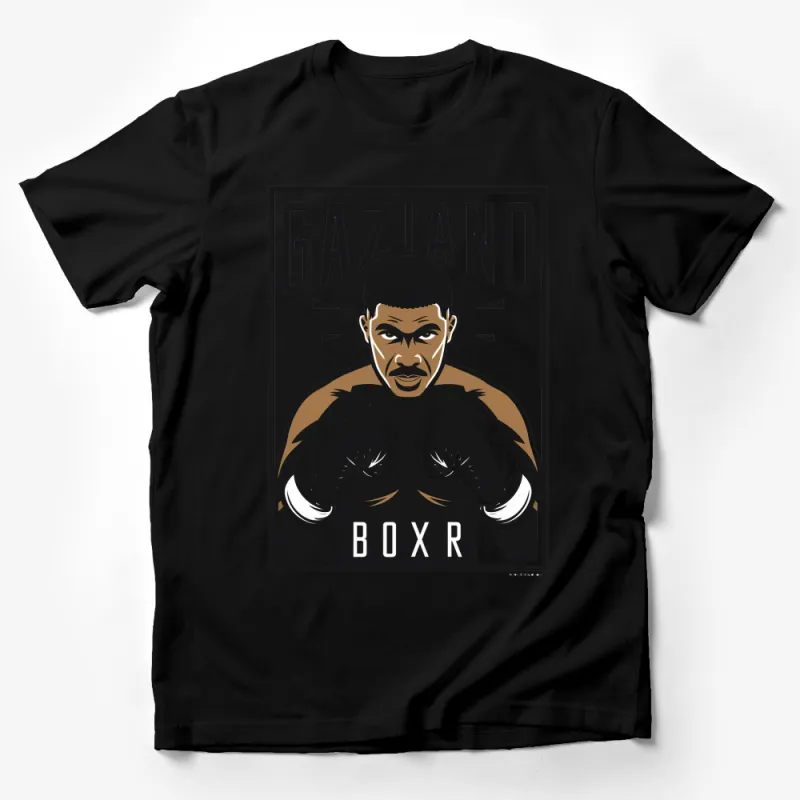 Vintage Boxing Poster Style T-Shirt, Classic Boxer Graphic, Men's Fashion Athletic Tee Male T-Shirt