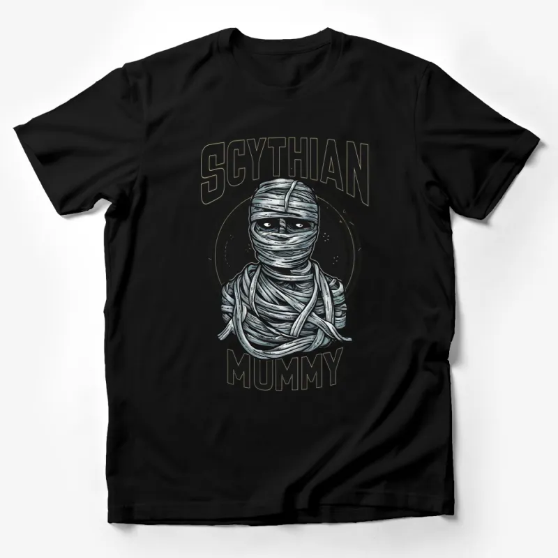 Scythian Mummy Graphic T-Shirt, Vintage Mummy Design Tee, Gothic Style Unisex Shirt, Mysterious Ancient Apparel Male T-Shirt