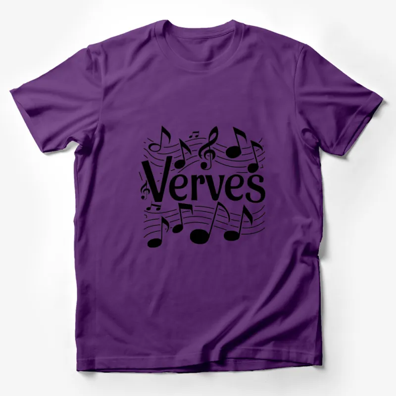 Unique Music Notes Verves Design T-Shirt, Black and White Musical Theme Tee, Gift for Musicians and Music Lovers Male T-Shirt