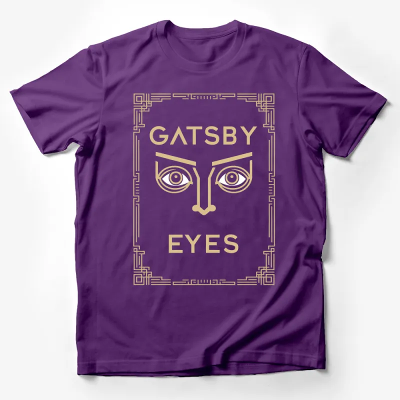 Art Deco Gatsby Eyes T-Shirt, Vintage Style Graphic, Unisex Fashion Tee, Retro Book Inspired Shirt Design Male T-Shirt