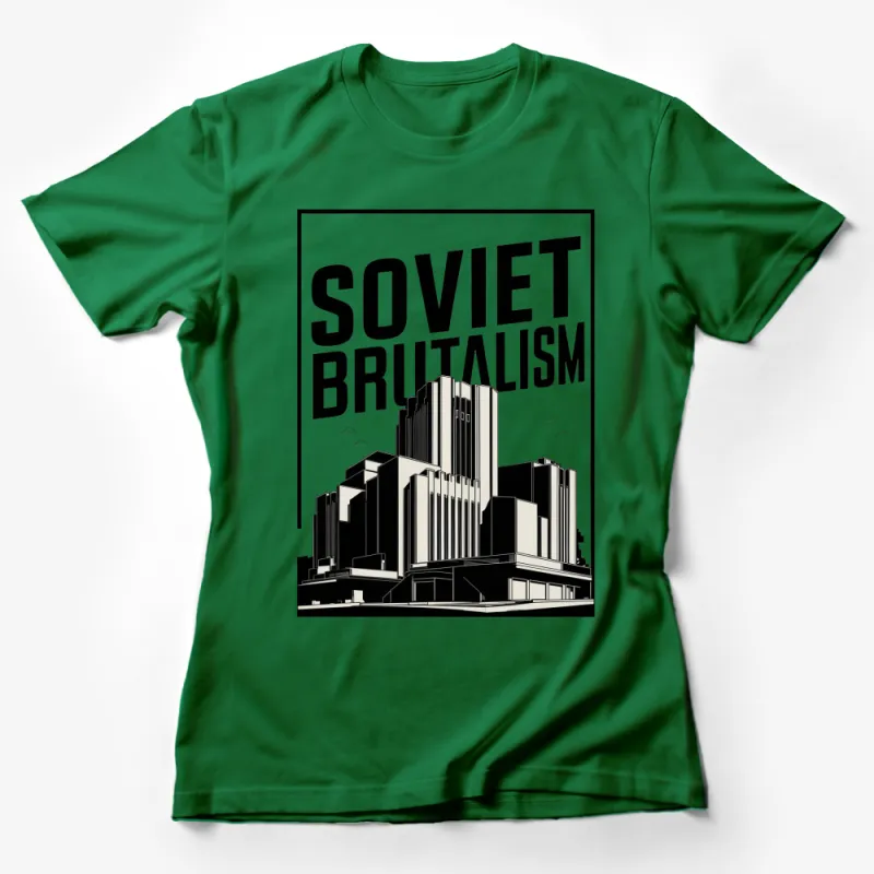 Soviet Brutalism Architecture Graphic T-Shirt, Urban Style Tee, Black and White Building Design Female T-Shirt