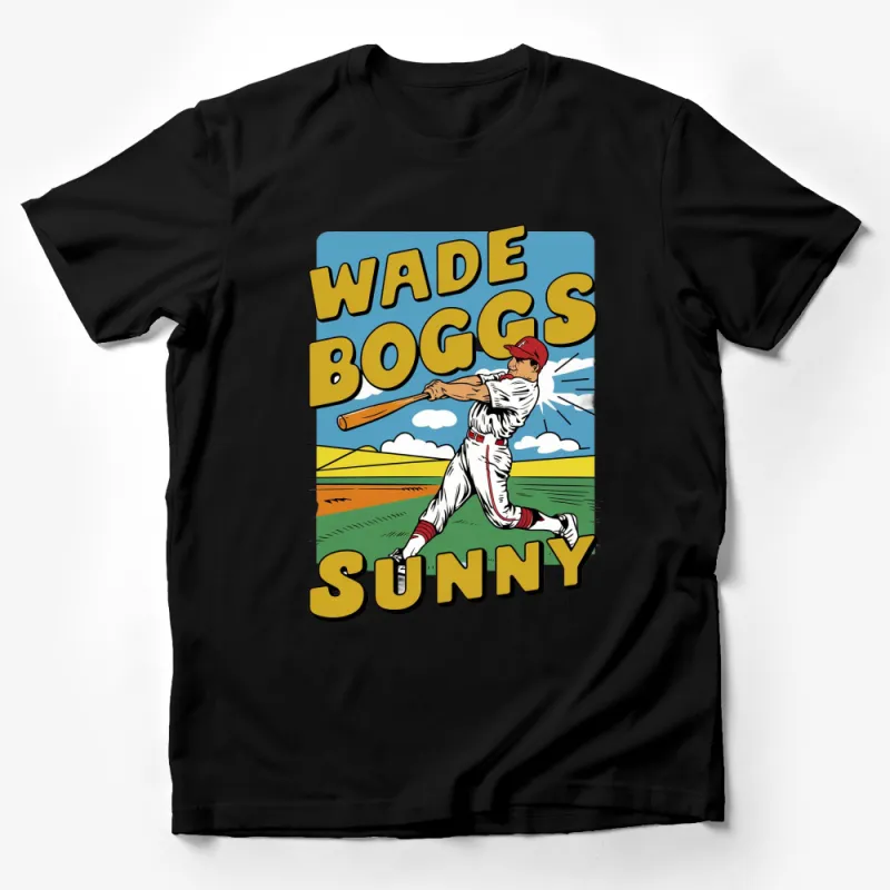 Vintage Wade Boggs Sunny Baseball T-Shirt, Classic Sports Graphic Tee, Retro Baseball Player Apparel, Gift for Fans Male T-Shirt