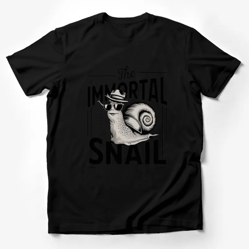 The Immortal Snail T-Shirt, Cool Snail Graphic Tee, Unique Animal Design Shirt, Funny Animal Lover Gift Male T-Shirt