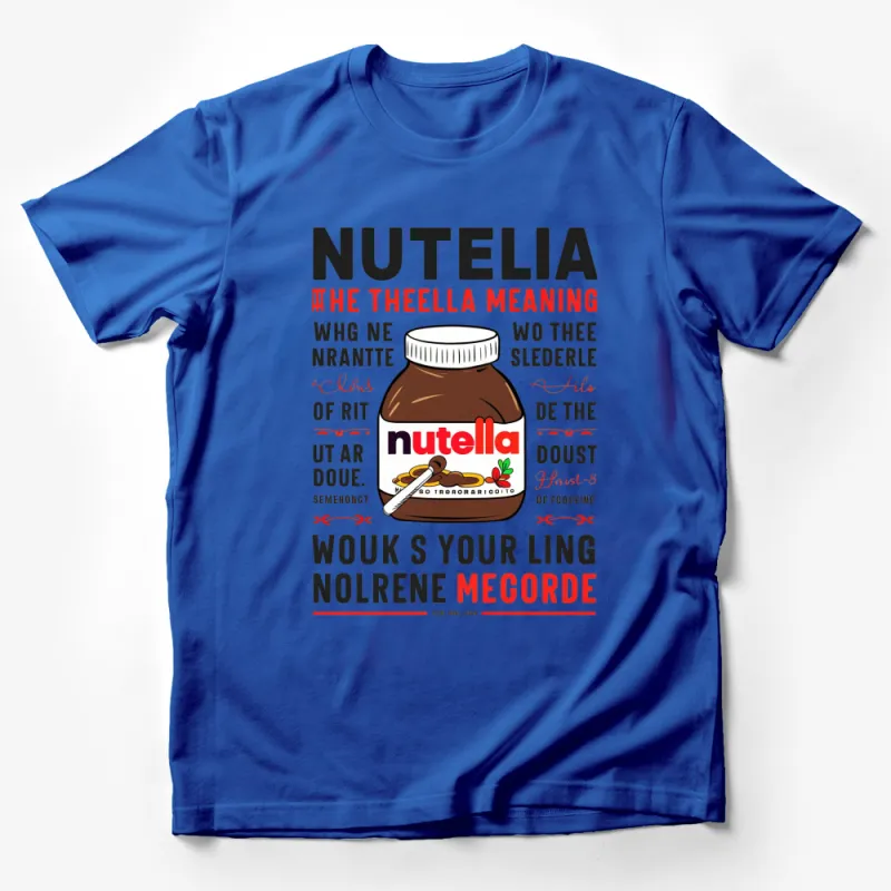 Nutella Inspired Graphic T-Shirt, Vintage Typography, Unique Food Lover Tee, Casual Street Style Male T-Shirt