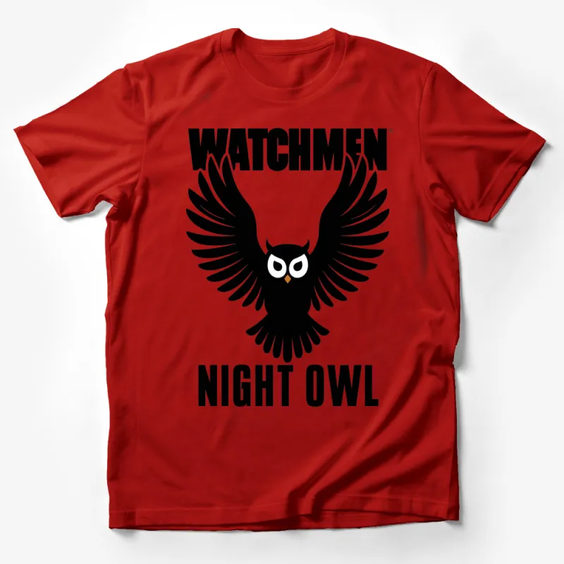 Watchmen Night Owl Graphic T-Shirt, Black and White Owl Tee, Superhero Inspired Casual Shirt Male T-Shirt