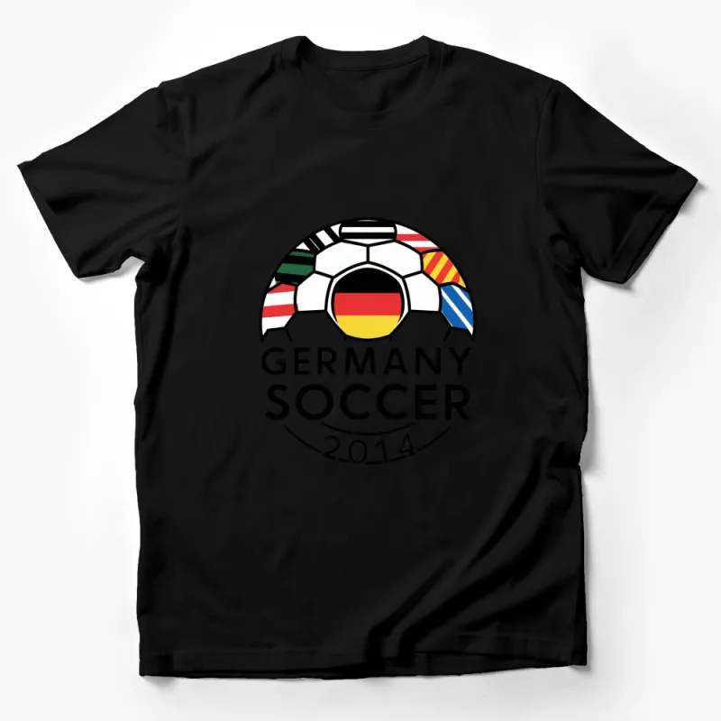 Germany Soccer 2014 T-Shirt, Vintage Sports Fan Tee, Colorful Football Design, Men Women Apparel Male T-Shirt